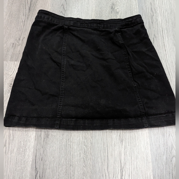 Amnesia black Denim Jeans skirt size Large Goth Alt Y2K - Picture 3 of 9